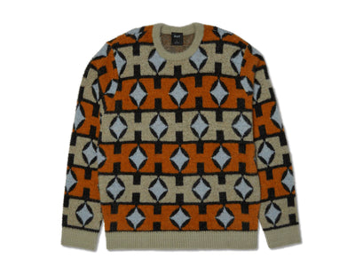 HUF - Space Age Crewneck Knit Sweater - Sunset