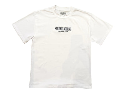 Sure - Authentics Embroidered Heavyweight T-Shirt - Faded White / Navy