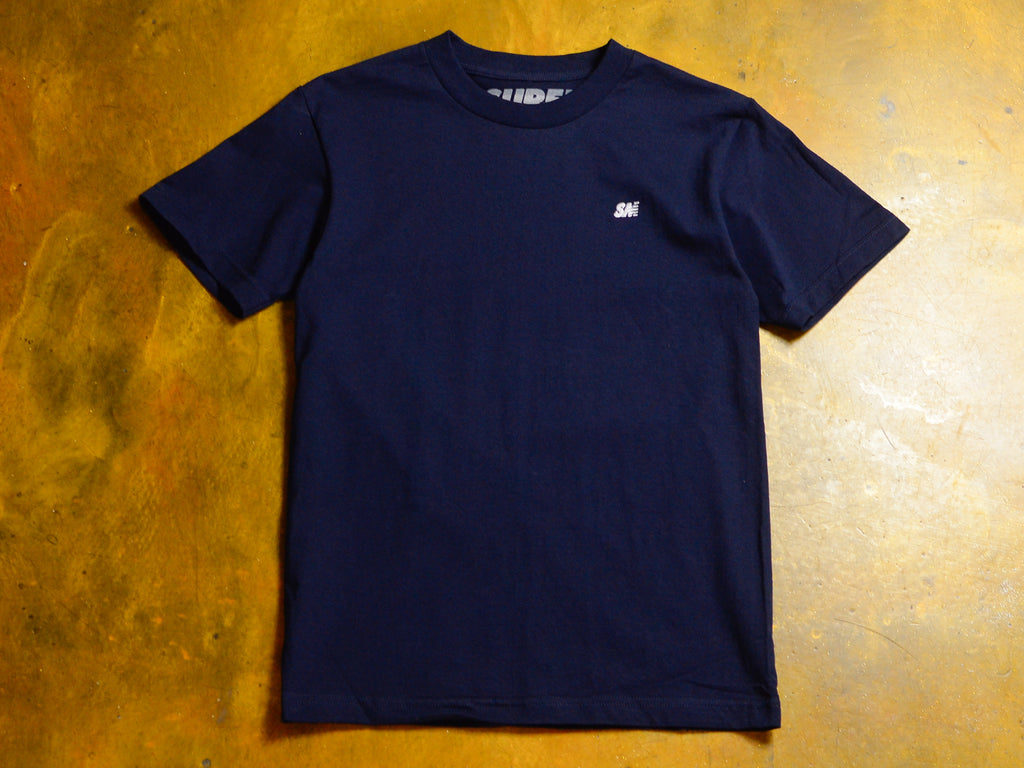 SM Micro Embroidered T-Shirt - Navy / White