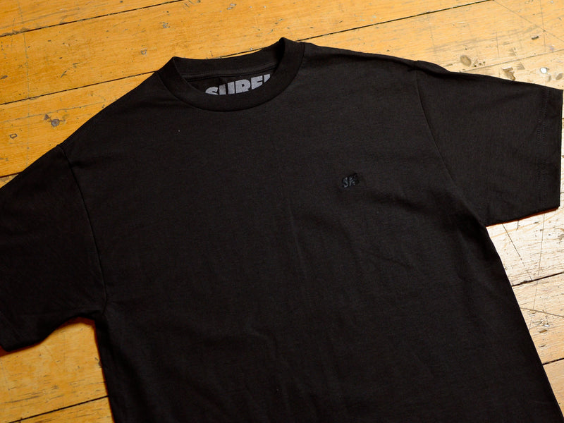 SM Classic Micro Embroidered T-Shirt - Black / Black