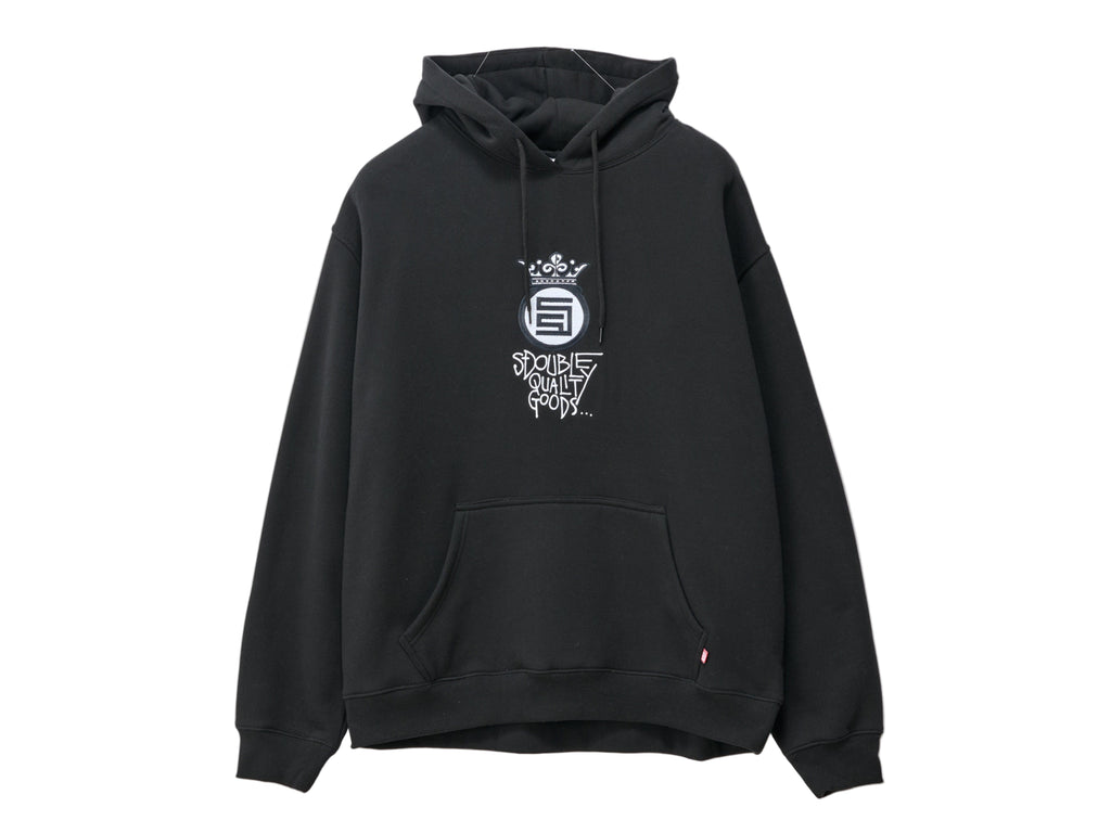 Crown Dot Hooded Fleece - Black
