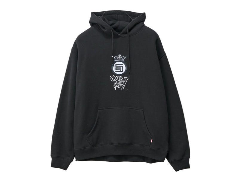Crown Dot Hooded Fleece - Black