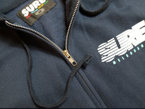 Banner Racing Zip Hood Fleece - Navy / White