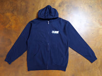 Banner Racing Zip Hood Fleece - Navy / White