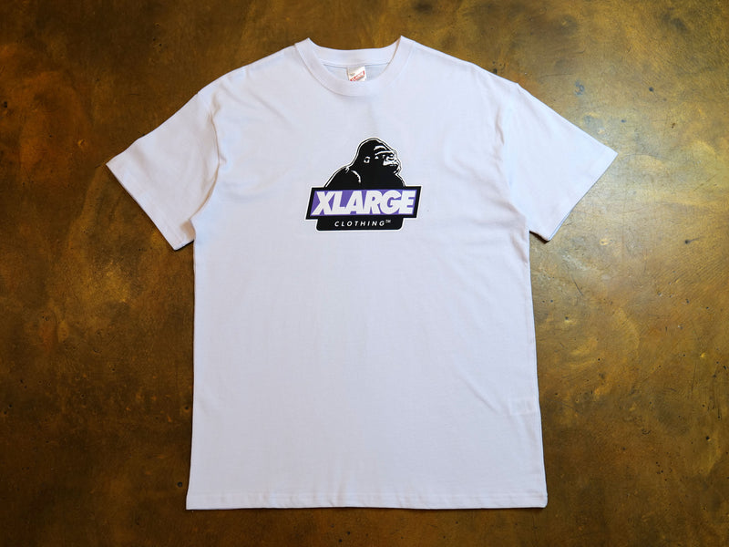 Slanted T-Shirt - White / Purple