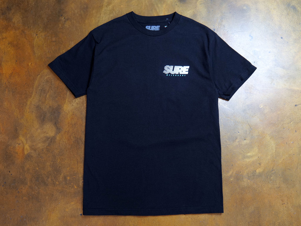 Banner Racing T-Shirt - Black / White