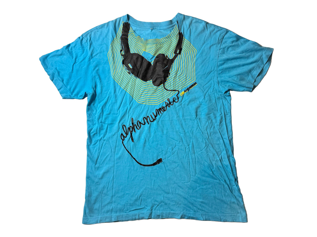 Vintage Headphones T-Shirt - Aqua