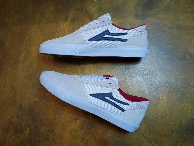 Manchester - White / Navy Suede