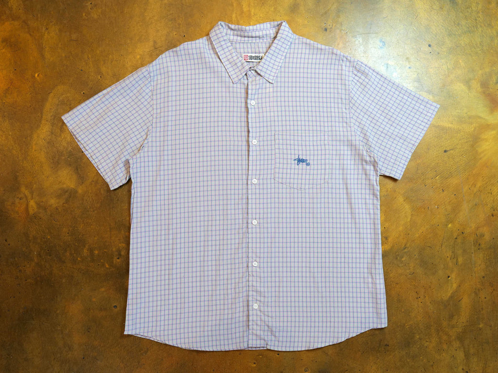 Card Check Short Sleeve Shirt - Pink