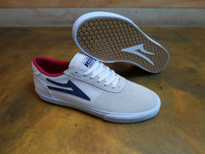 Manchester - White / Navy Suede