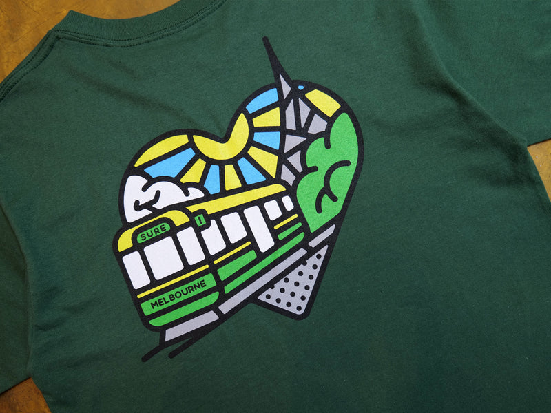 Heartbeat T-Shirt - Forest Green