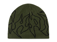Razor Reversible Skull Beanie - Olive / Orange