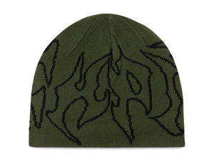 Razor Reversible Skull Beanie - Olive / Orange