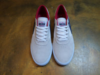 Manchester - White / Navy Suede