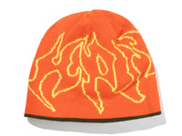 Razor Reversible Skull Beanie - Olive / Orange