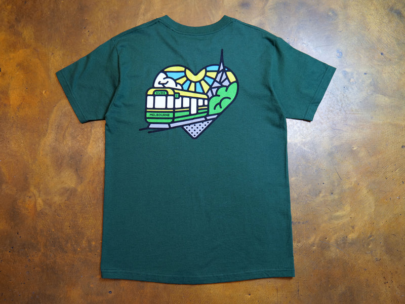 Heartbeat T-Shirt - Forest Green