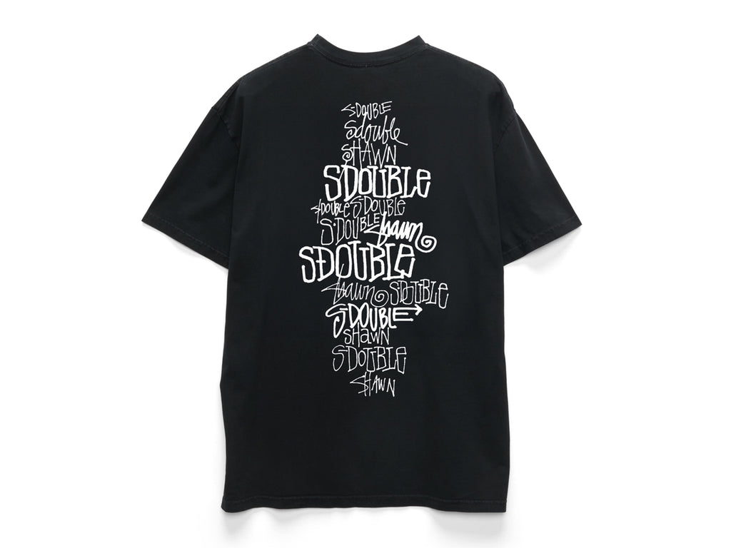 Script Stack T-Shirt - Washed Black