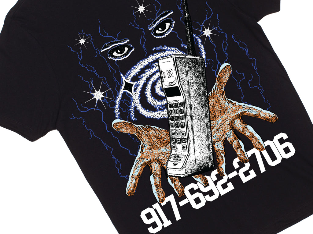 Call Me 805 Phone T-Shirt - Black