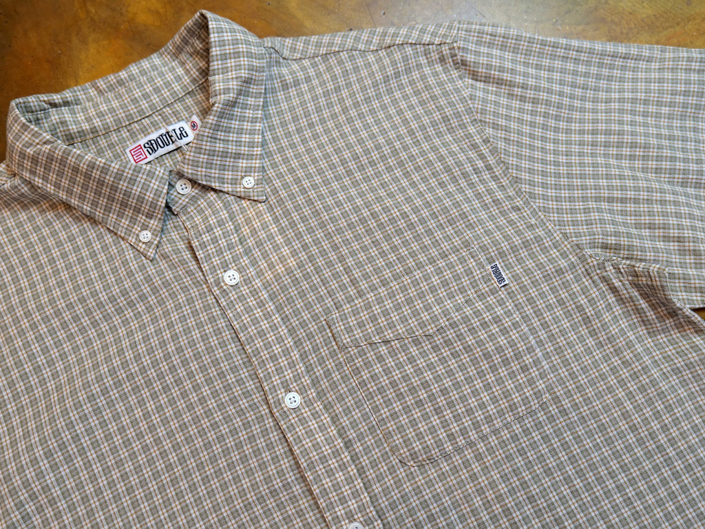 Stock Check Classic Short Sleeve Shirt - Artichoke