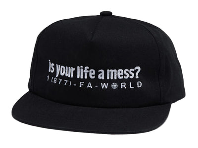 F.A. - Is Your Life A Mess 6 Panel Cap - Black
