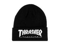 Thrasher Embroidered Logo Beanie - Black / White