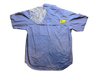 Vintage Performance Half Button Short Sleeve Shirt - Navy