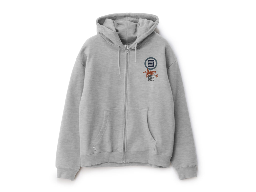 25/26 Zip Thru Hooded Fleece - Grey Heather