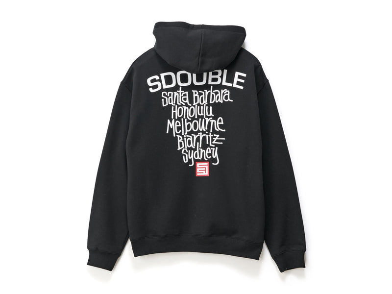 Cities Zip Thru Hooded Fleece - Black