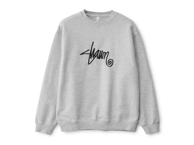 S-Double - Shawn Script Embroidered Crew Fleece - Grey Heather
