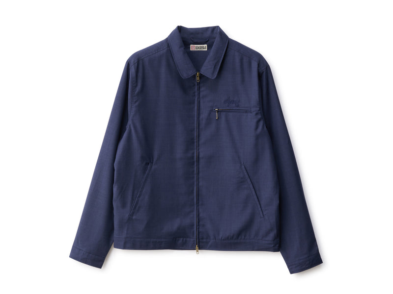 Gaberdine Zip Jacket - Navy