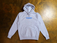 Little Lonsdale St. Super Heavyweight Reverse Weave Hooded Fleece - Grey Marle / Blue