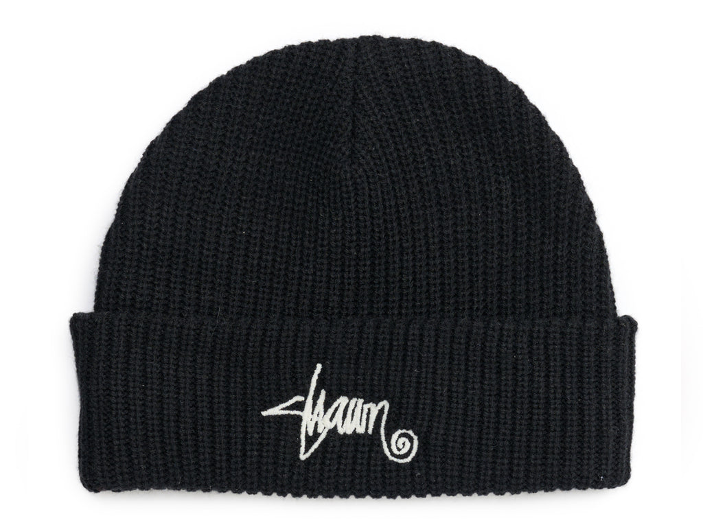 Shawn Script Mid Beanie - Black