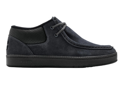 I-Path - Cats -  Charcoal Suede / Perforated Black Leather