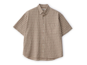 Yard Plaid Short Sleeve Shirt - Orange