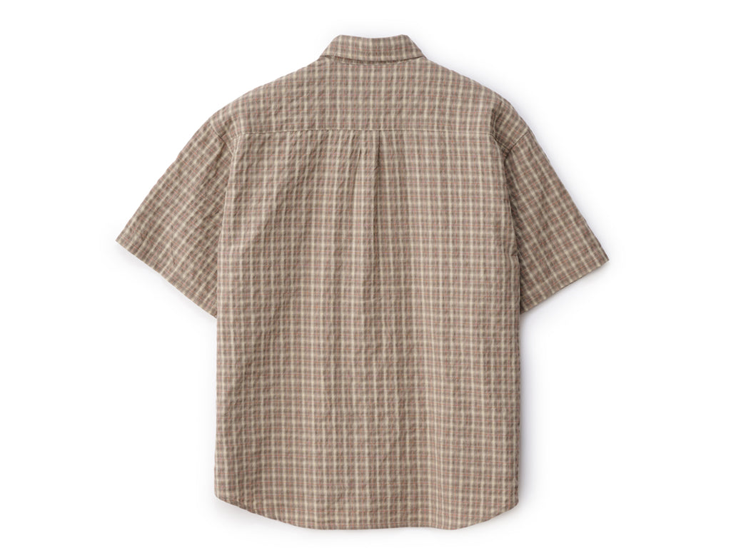 Yard Plaid Short Sleeve Shirt - Orange