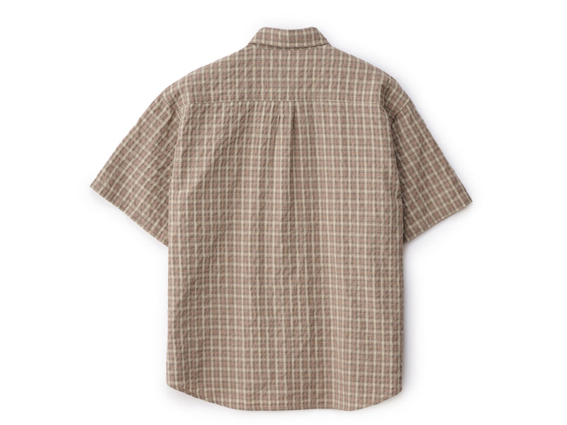 Yard Plaid Short Sleeve Shirt - Orange