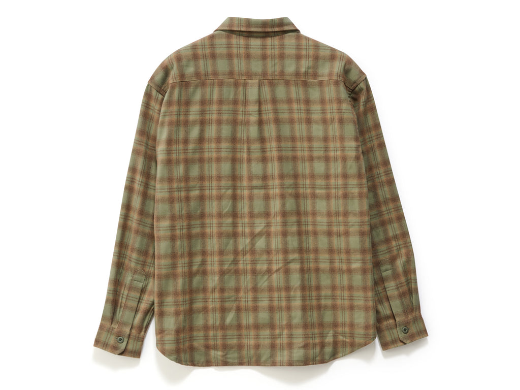 Plaid Long Sleeve Overshirt - Sage