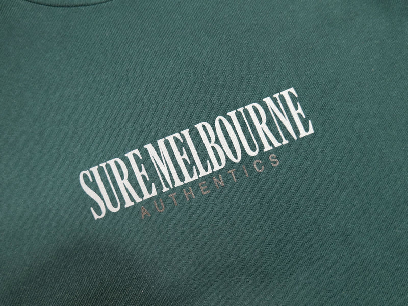 Little Lonsdale St. Heavyweight T-Shirt - Pine Green / Grey