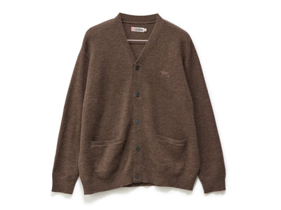 S-Double - Knit Script Cardigan - Chocolate