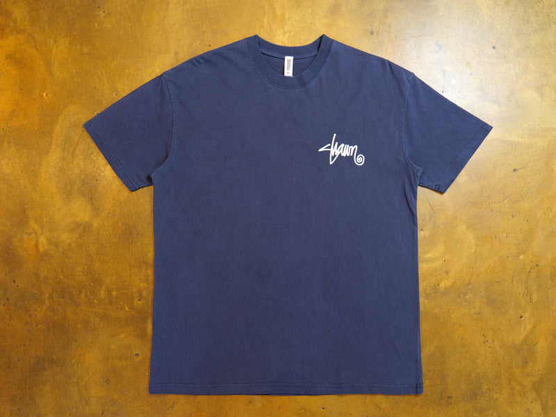 Shawn Script T-Shirt - Washed Navy