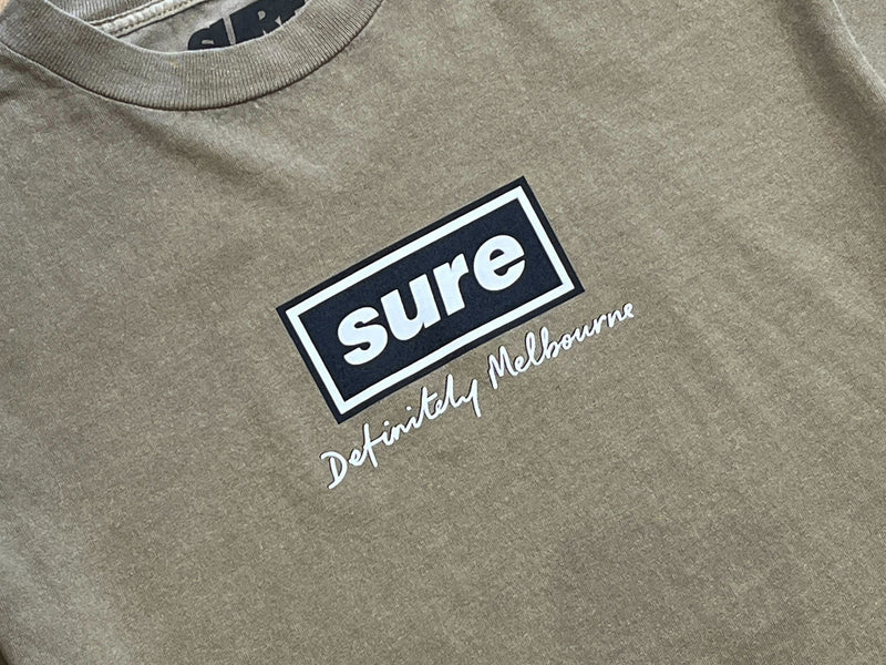 Definitely Melbourne T-Shirt - Faded Army
