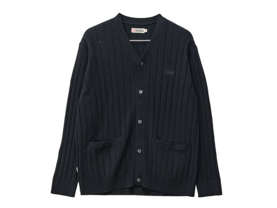 S-Double - Big Rib Knit Cardigan - Black