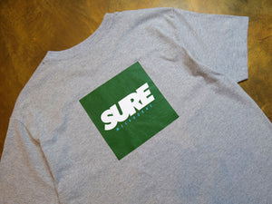 Banner Square T-Shirt - Grey / Forrest / White