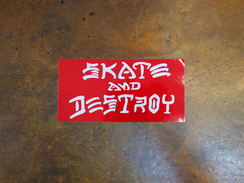 Skate & Destroy Sticker - Red