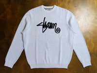 Shawn Script Knit - White