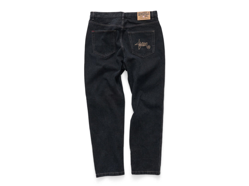 Emb Denim Standard Jean - Faded Black