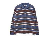 Peach Stripe Rugby - Navy