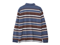 Peach Stripe Rugby - Navy