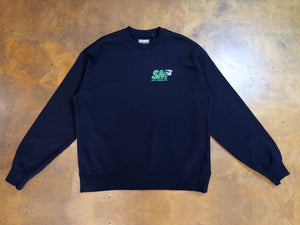 Clippy Heavy Fleece Crew - Black / Dark Green