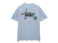 Shawn Script T-Shirt - Washed Baby Blue